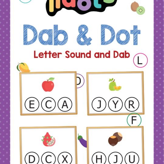 This food-themed beginning letter phonics worksheet by iidots is a fun exercise aimed at developing sound and letter interaction. Kids can easily associate fruits with each alphabet (A-Z).