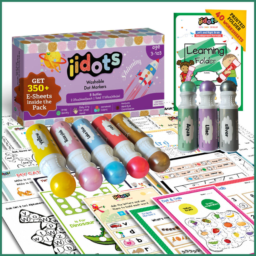 IIDOTS Dot Markers Toddlers Metallic Shimmer Kids 8 Colors